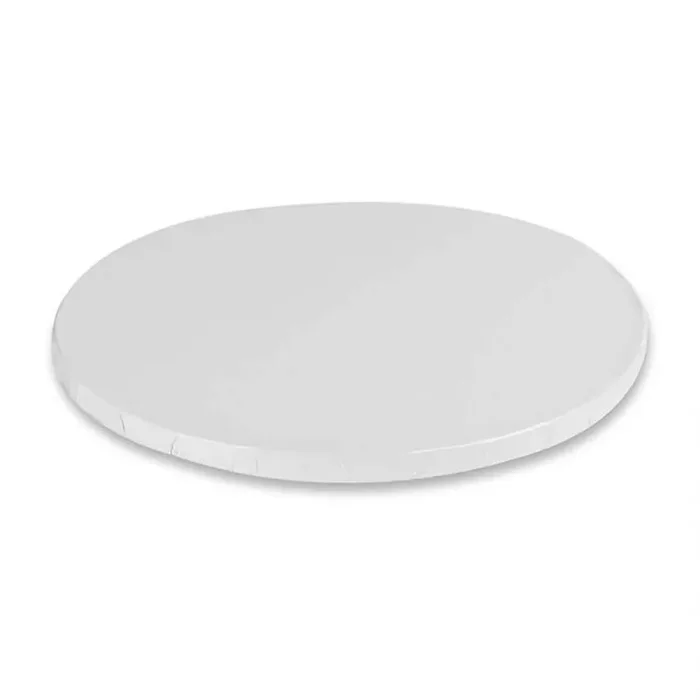 Plato Redondo Forrado Blanco 45 cm. Cartón 10 u.
