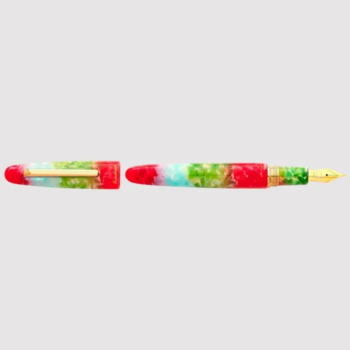 Pluma estilográfica – Estie Oversize Maui – Plumín Custom Scribe – Adornos dorados