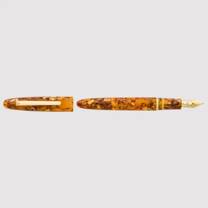 Pluma estilográfica – Estie panal – Plumín personalizado de punta de aguja – Adornos dorados