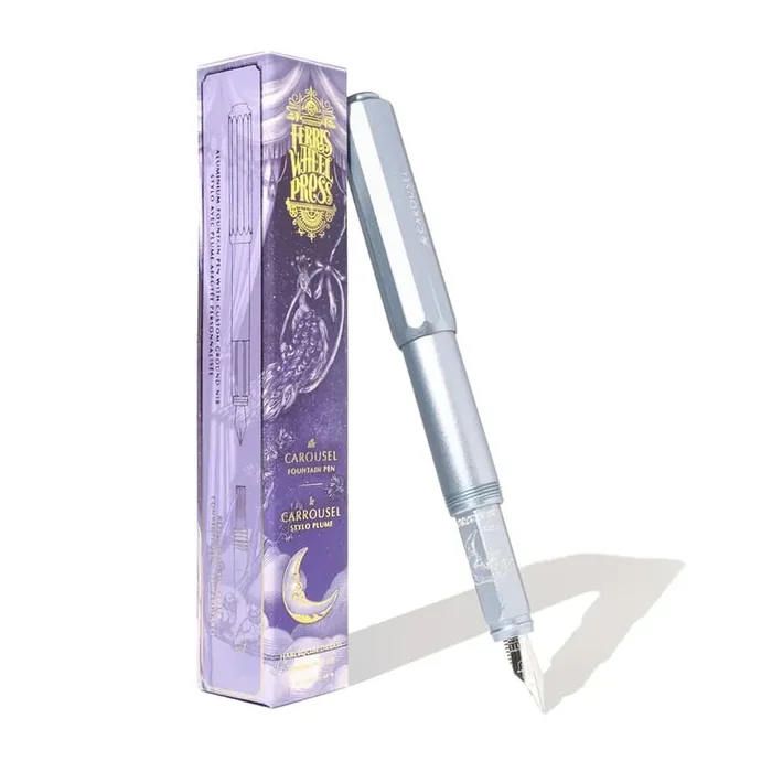 Pluma estilográfica con carrusel de aluminio – Sueño de arlequín – Fina