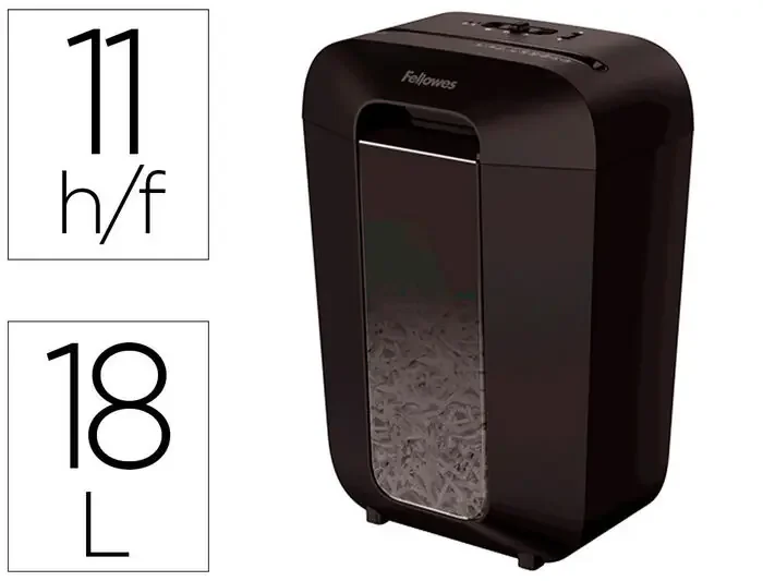 Precio Bajo Destructora de Documentos Fellowes Lx-70D Capacidad 11H Seguridad P4 Destruye Grapas Clips y Tarjeta Papelera 18 L