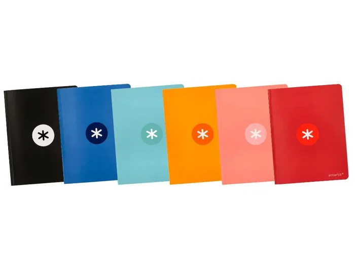 Precio Reducido Libreta liderpapel antartik a5+ plus cosida 48 hojas 90g/m2 cuadro 5mm con margen 6 colores surtidos