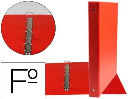 Premium Carpeta Liderpapel 4 Anillas 25 mm Pp Fº Rojo