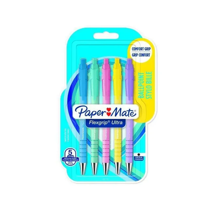 Promoción Bolígrafo Paper Mate Flexgrip Ultra Pamel. M Sh. Pack De 5