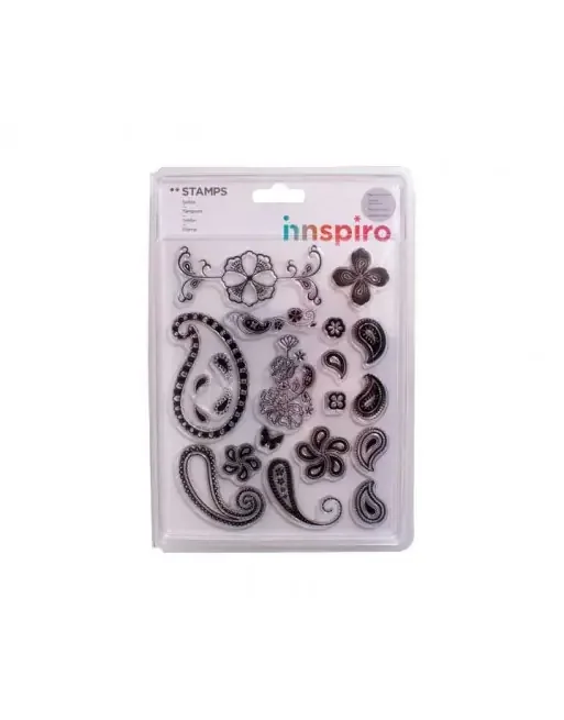 Promoción Exclusiva INNSPIRO SET SELLOS ACRILICO FLOR CACHEMIR – 17355