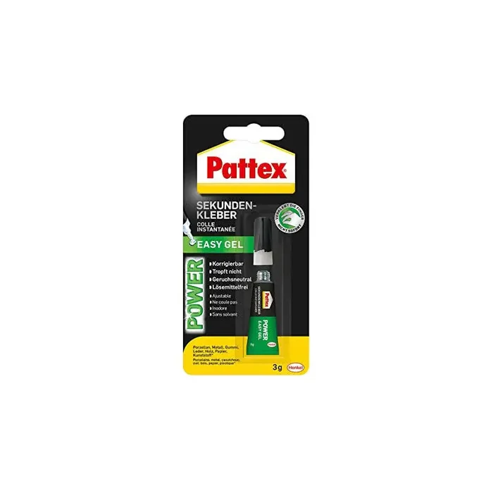 Promoción Superpegamento Pattex Power Easy Gel, Tubo, 3g