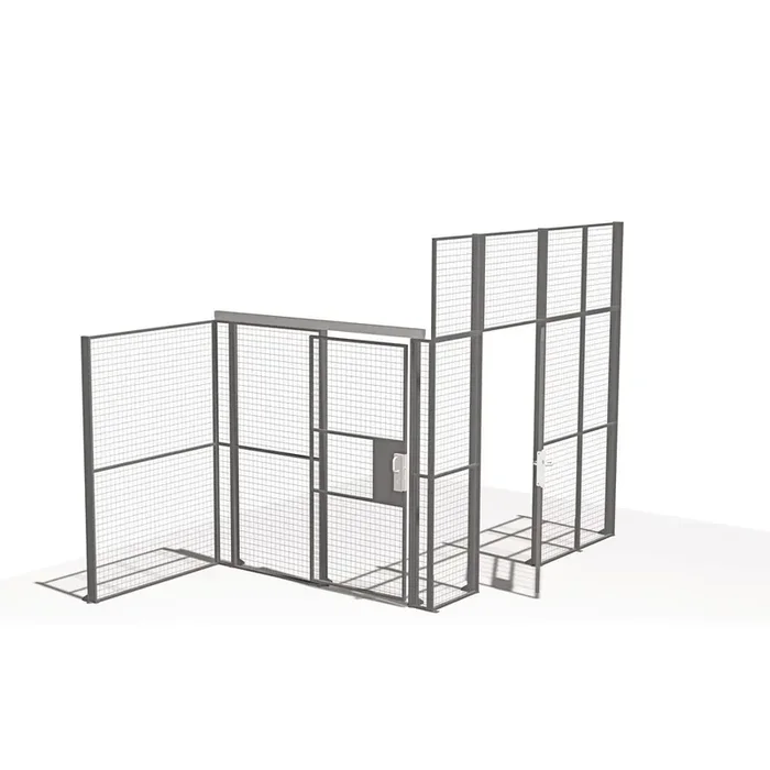 Puerta corredera doble para sistema de tabiques TROAX®, ancho 1.900 mm, candado