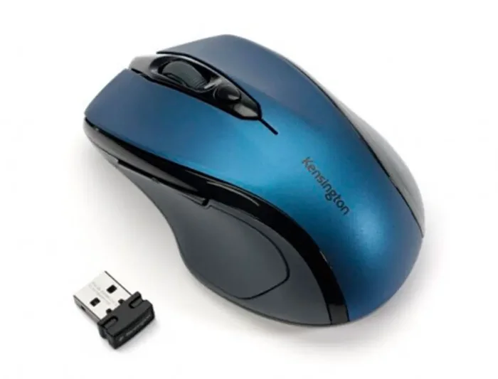 Raton optico kensington pro fit inalambrico mediano color azul Mayoreo