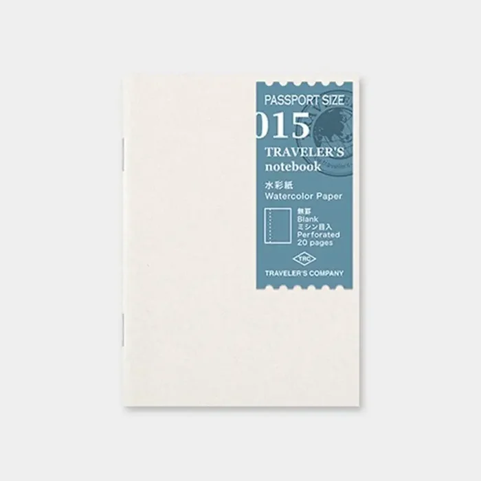 Recarga de papel de acuarela tamaño pasaporte para TRAVELER‘S notebook