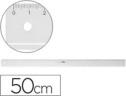 Regla Mor 50 cm Plastico Transparente Liquidación