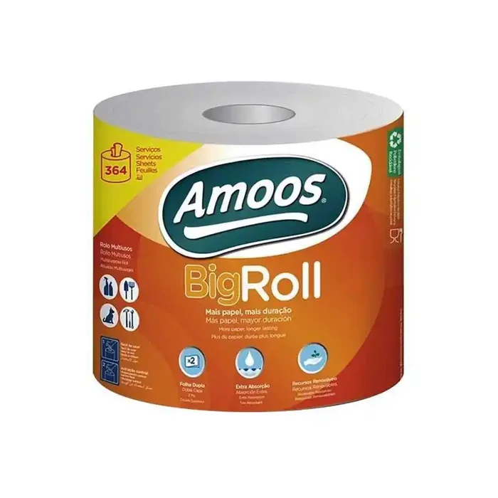 ROLLO DE PAPEL AMOOS MULTIUSOS BIG ROLL 91m Compra Ahora