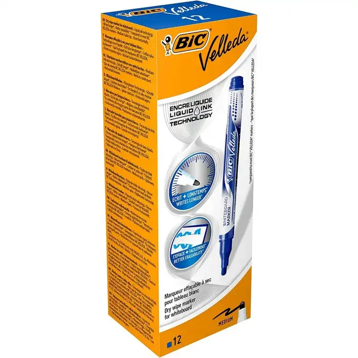 Rotulador Pizarra BIC VELLEDA Tinta Líquida Pocket, Caja x12 Devolución Gratuita