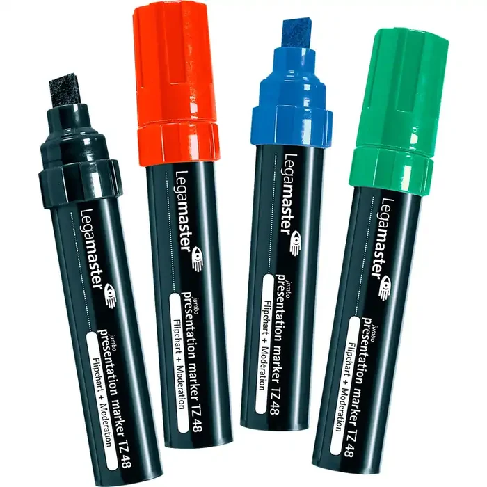Rotuladores para presentaciones Legamaster JUMBO 7-155594, para rotafolios, estuche con 4 uds.