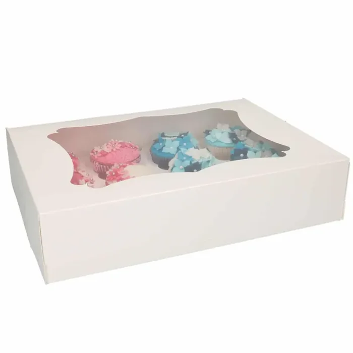 Set de 3 cajas para cupcakes x12