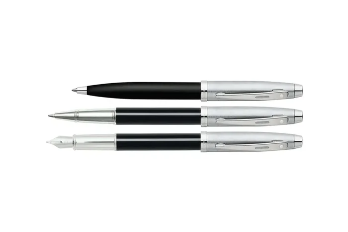 Sheaffer 100 Brushed Chrome – Black