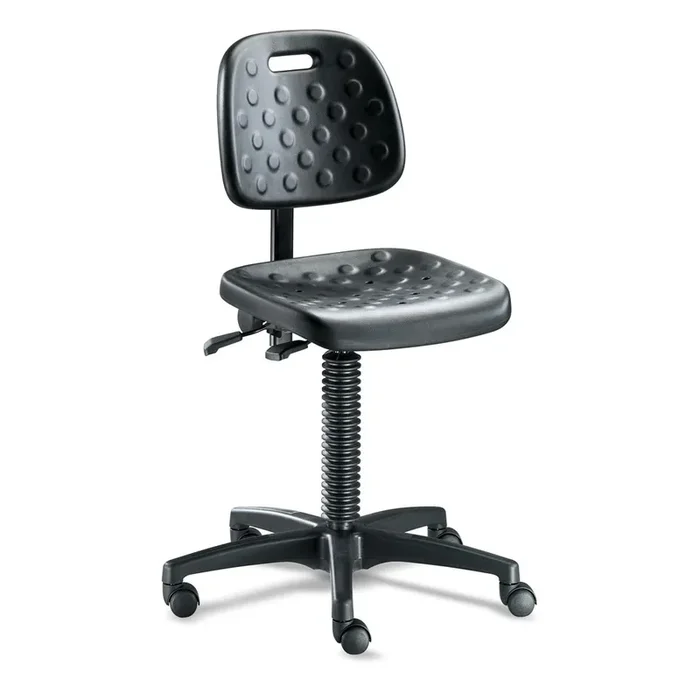 Silla de trabajo giratoria Strength, transpirable, ergonómica, altura del asiento 450-650 mm, ruedas, negra