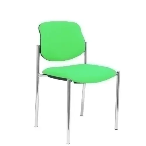 Silla Piqueras y Crespo Villalgordo Confidente Chasis Cromo Asiento y Respaldo Tapizados Bali Pistacho Rebajas