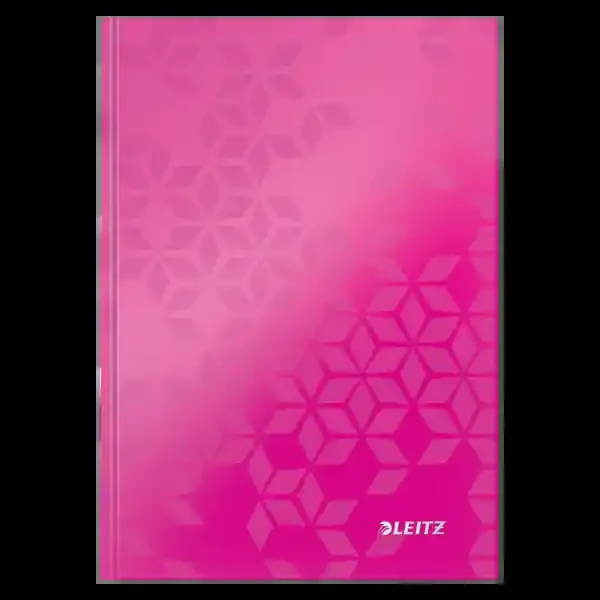 Solo Por Tiempo Limitado Cuaderno con tapas duras Leitz WOW, 80 hojas cuadriculado 5, DIN A5, fucsia