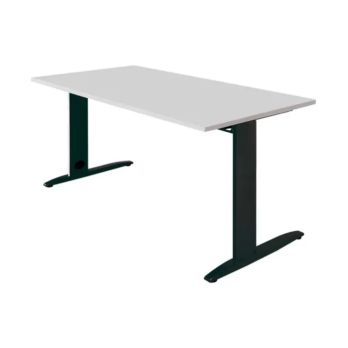 Solo Por Tiempo Limitado MESA OPERATIVA CARVING 120x80cm ESTRUCTURA METÁLICA NEGRA – Gris