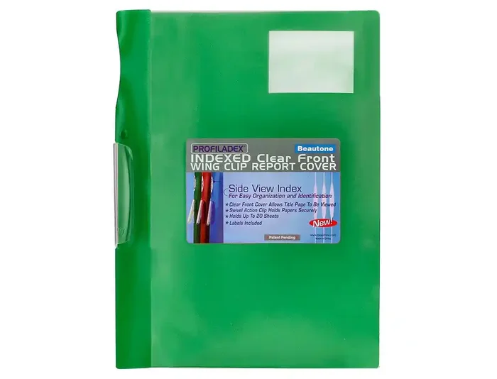 Stock Limitado Carpeta beautone dossier pinza lateral 48383 polipropildin a4 verde pinza giratoria -pack de 10 retractilado