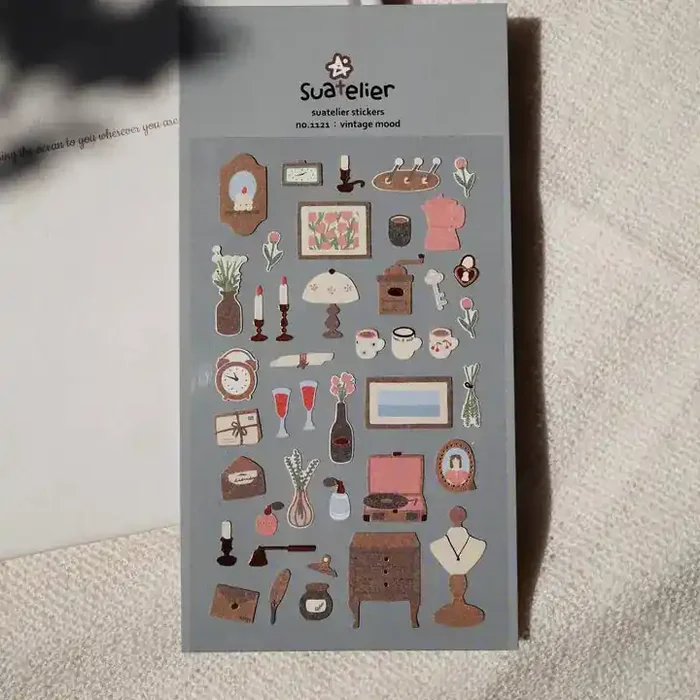 Suatelier – Hoja Pegatinas Adhesivas – Vintage Mood