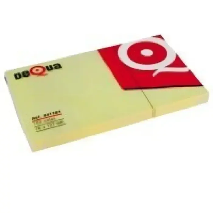 TACO NOTAS ADHESIVAS 75X125MM DEQUA AMARILLO Máxima Calidad
