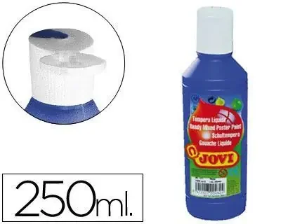 Tempera Liquida Jovi Escolar 250 Ml Azul Ultramar Auténtico