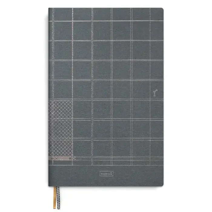 Tinne + Mia – Linen Notebook Indigo – Cuaderno rayado A4 (19 x 30 cm)