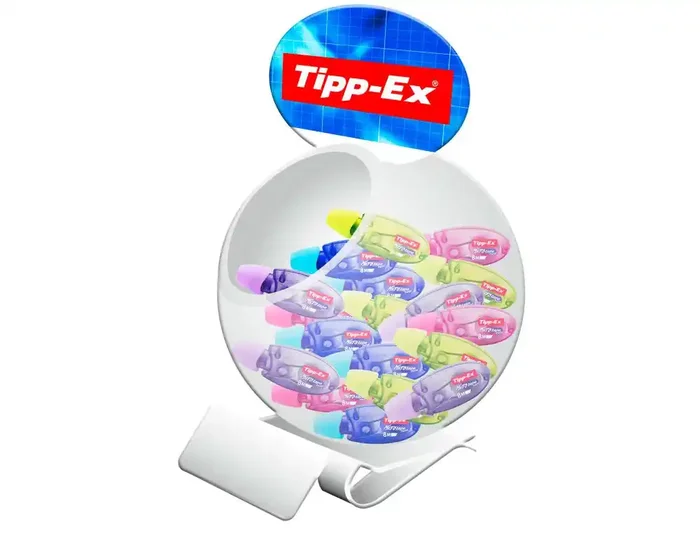 TIPP-EX Expositor de 60 u. de cintas correctoras Micro Tape Twist5 mmx8mRef.8794321 Liquidación