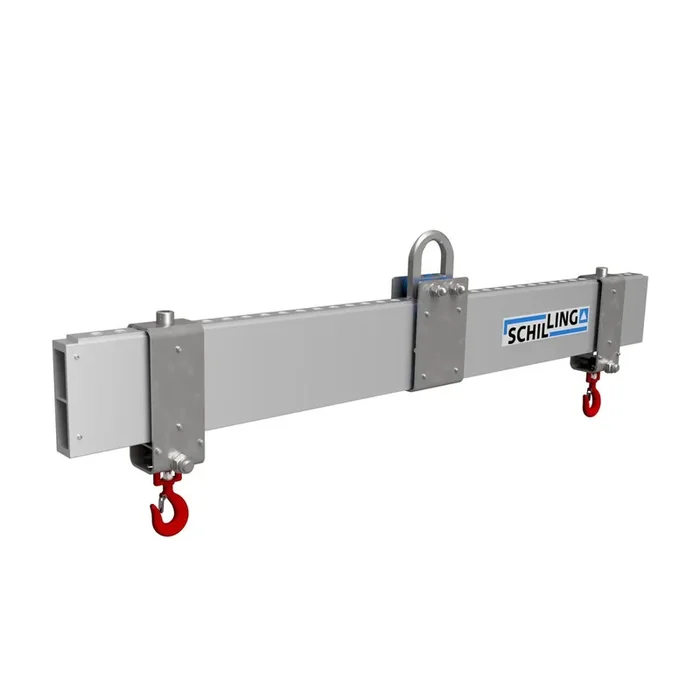 Travesaño de carga de aluminio SCHILLING con 2 ganchos de seguridad, anchura de trabajo 350-1.850 mm, CC 1.500 kg