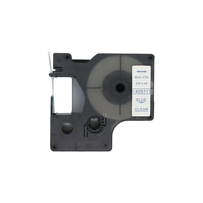 Última Oportunidad CINTA ROTULAR A-SERIES PARA DYMO D1 9 mm x 7m TRANSPARENTE – Azul