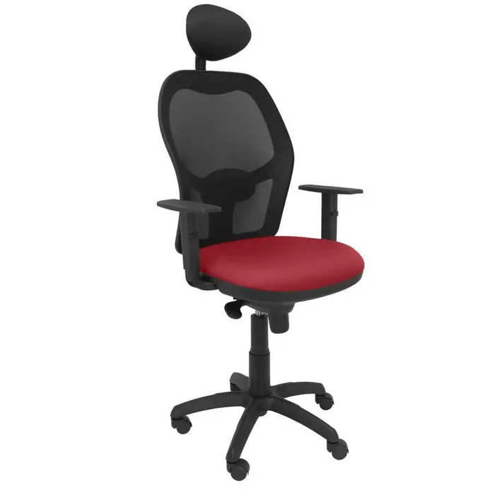 Última Versión Silla Jorquera Malla Negra Asiento Bali Granate C