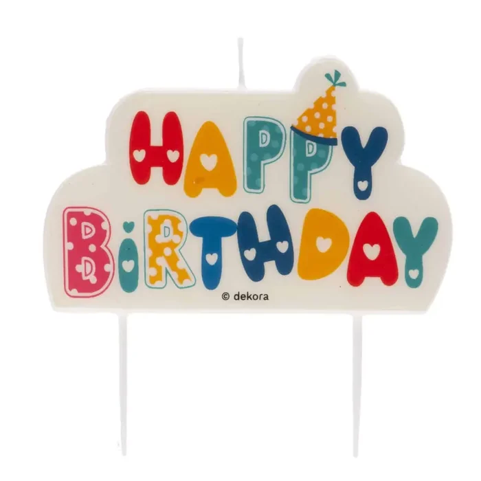 Vela infantil feliz cumpleaños