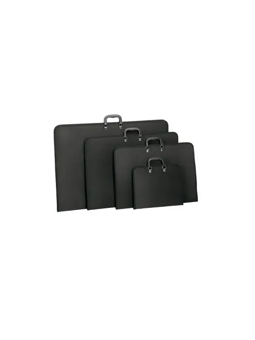 Venta Final Cartera A1 Cremallera Asa Abatible Negro 900X650X40Mm
