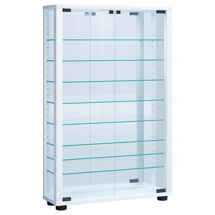 Vitrina vertical VCM Lumo Mini con espejo, incluye iluminación LED, blanco