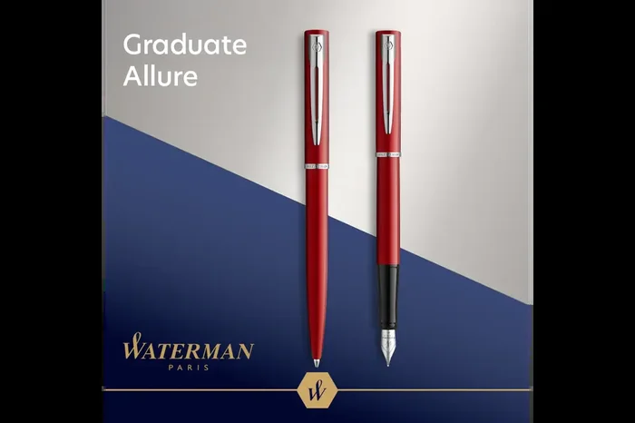 Waterman Graduate Allure Red CT Balpen + Vulpen Fijn Geschenkset